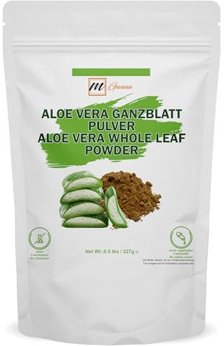 100% natürliches Aloe Vera Blattpulver Reines Aloe Barbadensis Natürlicher Feuchtigkeitsspender Erfrischt trockene Haut Gesunde Haarpflege 0,50 lbs / 227 g