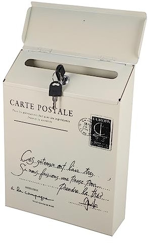 Yardenfun Vintage Briefkasten Aus Eisen Mit Schloss Rustikale Vorschlagsbox Und Zeitungsbox Abschließbar Wandmontage Retro Postfach Für Zuhause