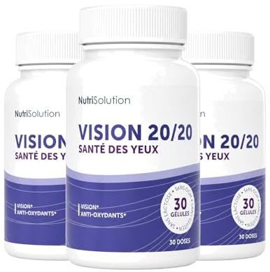 Vision 20/20 : Complément Naturel pour la Santé des Yeux à Base de Myrtille, Lutéine et Zéaxanthine - Favorise une Vision Claire - 30 gélules véganes - Fabriqué en France par NutriSolution (3)