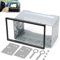 LPZMPZ 2 Doppel Din Einbaurahmen 7 Zoll Blende Autoradio Doppeldin Montage Rahmen Halterung Universal Einbauschacht din 2 Cage Set Kompatibel mit VW Jetta Skoda Golf Passat Polo Peugeot Smart