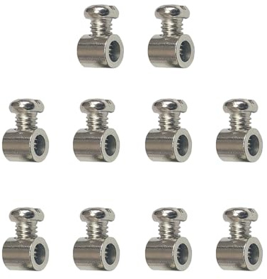Steel Wire Rope Cable Clip 3.5mm, 10 Pieces Wire Rope Clamp Adjustable Wire Rope Grips Lock with End Screw Stopper