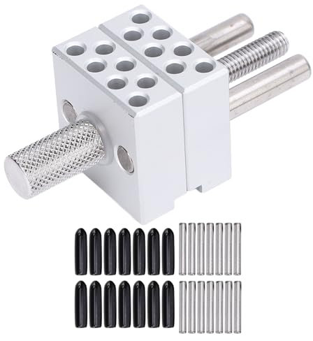 Adjustable Mini Vise Clamp for Jewelry Making, Electronics Repair with 14pcs Stainless Steel Round Rod, Maximum Clamping 30mm