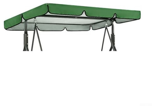 Outdoor Swing Chair Canopy, Waterproof Garden Swing Canopy Replacement, Tear Resistant 190T Silver Plated Oxford Cloth (Green 195x125x15cm)