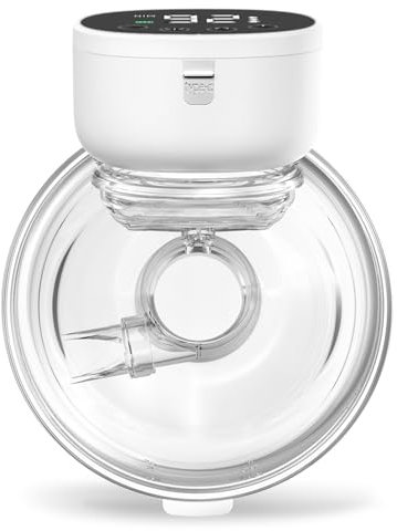 ANWIKE Electric Breast Pump Ultra-Light 230g - Wearable Breast Pump Hands Free for Travel & Home, 4 Modes 9 Levels, 135° Flange, Quiet 40dB, BPA-Free, Easy to Clean & Gift for New Moms, Black