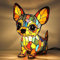 Changtai LED Hundeserie Lampe, Hundelampen aus Harz, Chihuahua/Französische Bulldogge/Dackel/Corgi/Mops Nachtlicht mit warmem LED-Licht, Niedliche Vintage Tischlampe, Haustier-Dekolampe für Hundefans