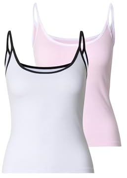 Urban Classics Damen T-Shirt 95% Baumwolle, 5% Elastan blushedrose/weiß+weiß/schwarz XS