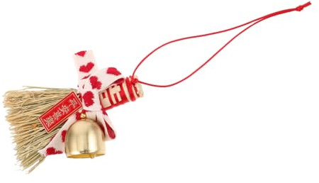 HOMOCONO Adorno Colgante de Escoba para Casa con Simbolismo de Buena Suerte Decoración para Celebraciones y Incluye Cuerda de Suspensión