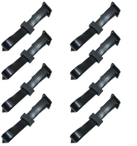 8 fascette regolabili in PVC per alberi, resistenti, per alberi da frutto, arbusti, piante in vaso, colore nero (45 x 2,5 cm)