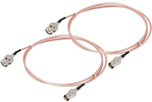 ACONRFTOL 2er-Pack BNC Stecker auf Buchse RG316 Koaxialkabel 1 m BNC SDI Verlängerungskabel Verlustarmes 50Ohm SDI Video kabel für CCTV, DVR, Kamera und HF-Geräte