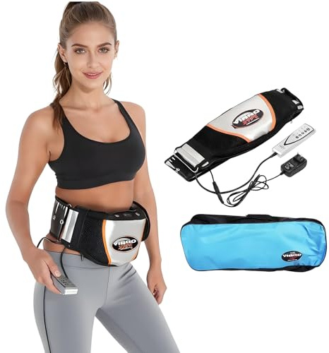 Warmforwel Massagegürtel, 5 Vibrationsmodi, Abnehmgürtel mit Heizfunktion & 140 cm verstellbar, Fettverbrennungs-Bauchmuskeltrainer für Bauchstraffung & Gewichtsreduktion, Heim-Lenden-Fitnessgerät