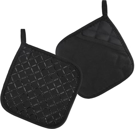 2 Pièces Maniques Cuisine, 17,5 cm Maniques en Coton avec Poche