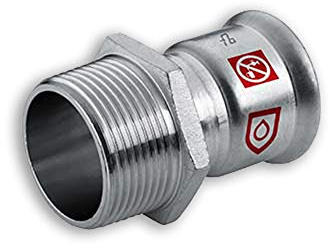 C-Stahl Pressfitting M Kontur - Übergangsstück (AG) - 42mm x DN 40 (1 1/2)