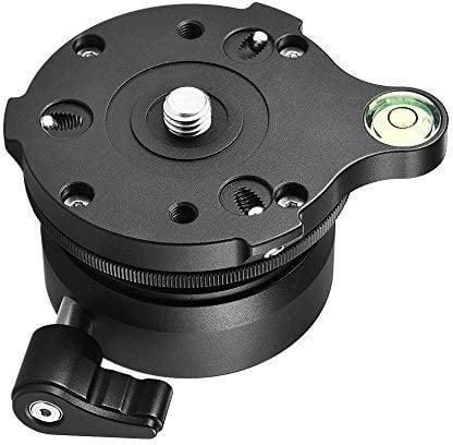 Andoer Base di livellamento per treppiede con livella a bolla offset, livellatore per treppiede per dslr