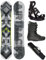 Airtracks Snowboard Set Board Cubo Extra Wide Camber 165 + Snowboard Bindung Master + Boots Star Black 45 + Sb Bag
