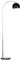 MiniSun | Modern Designer Style Polished Chrome Floor Lamp with a Gloss Black Light Shade | Floor Lamps & Torchieres, Home Décor & Improvement Essential | Includes 6W LED E27 Light Bulb