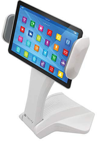 Techly 106800 Supporto Universale da Tavolo per Smartphone e Tablet Fino a 15 Bianco