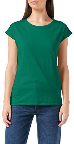 Build Your Brand By021-ladies Extended Shoulder Tee, Maglietta Donna, Verde Foresta, S