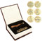 Wachssiegel Stempel Weihnachten, 6PC Klassische Vintage Kupferkopfdichtungen mit 1 Holzgriff, Wachs Siegel Stempel Set für Briefumschlag-Postkartenetikett Hochzeitseinladung