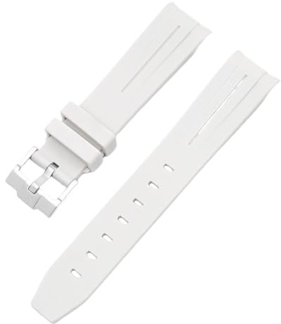 BAHDB Für Omega Swatch Joint Planet Series Moon Mercury gebogenes Kautschukarmband für Moonswatch-Uhr gebogenes, lückenloses Kautschukarmband für Männer und Frauen, 20 mm Uhrenarmbänder(TH)