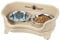 Neater Feeder Neater Pet Brands Express Gamelles surélevées pour Chiens avec Support en Acier Inoxydable pour Nourriture et Eau - Amande