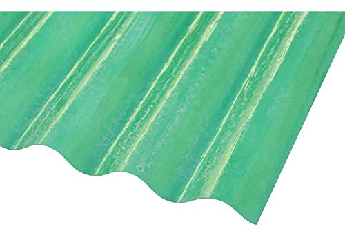 Chapa Ondulada De Poliester Verde Transparente (Rollo De 10 Metros Por 1,20 M De Altura)