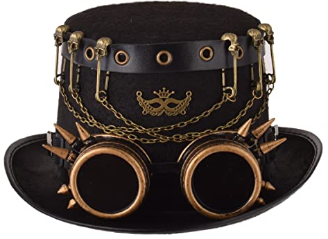 GRACEART Steampunk-Hüte mit Brille