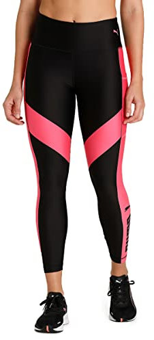 PUMA vestibilità Aderente Eversculpt 7/8, Collant Donna, Nero-Tramonto Rosa, XS