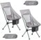 Skandika Campingstuhl Compact bis 150 kg belastbar | 2er Set Camping Stuhl, Anglerstuhl, klein, faltbar, kleines Packmaß, klappbar, stabil, leicht, bequem gepolstert | Faltstuhl, Klappstuhl (grau)