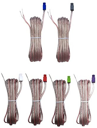 Desconocido Cable de bocina 6x Pcs Red Gray Speaker Sound Wires Cords Cables Compatible With Sony Home Cinema Theater System
