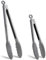 EEKEDO Küchenzange, Edelstahl-Silikonzange zum Kochen, 600ºF, hohe hitzebeständige Grillzange, Set von 2-22,9 cm und 30,5 cm, Grau