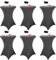 Pesonlook 6er-Set Stretch Stehtisch Husse für Bistrotisch Ø 80-85 cm Elegante,Verstärkung im Fußbereich,40°C Maschinenwäsche,Stretch-Husse Hussen für Stehtische und Bistrotische(80×110cm,Dunkelgrau)