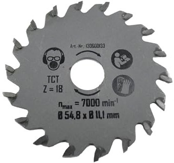MATRIX TCT Sägeblatt 54mm – Ersatzsägeblatt für Mini Handkreissäge MCS 400 PW – Kreissägeblatt mit 10 Zähnen – Ø 10mm Bohrung