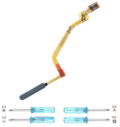 iYAiYO Fingerprint Sensor Cable Flexible para Xiaomi Poco X3/X3 PRO/X3 NFC M2007J20CI Lector Huella Flex Cable Sensor de Huellas Dactilares Reemplazo incl. Destornilladores-Negro