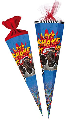 Schultüte - Hot Wheel. - Monstershake 70-85 cm Größe wählbar Zuckertüte - Tüllabschluß/Filzabschluß - eckig/rund - Jungen - klein & groß - Geschen..