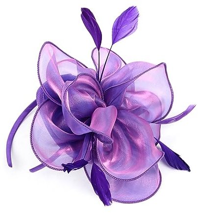 Beaupretty Lavendel-stirnband Aus Organza Modisches Accessoire Für Frauen Für Hochzeiten Abschlussbälle Und Partys