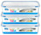 HOMESHOPA Rectangular Bacon Storage Containers, 3 Pack 1.1 Litre Plastic Leakproof Food Storage Container with Lids, BPA Free Stackable & Airtight Food Boxes Microwave & Freezer Dishwasher Safe