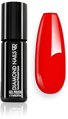 Diamond Nails - UV Nagellack - TRUE RED - 7 ml - Extra Widerstandsfähig - Premium Shellac für langanhaltenden Glanz - Gel Nägel & UV Lacke in perfekter Studioqualität