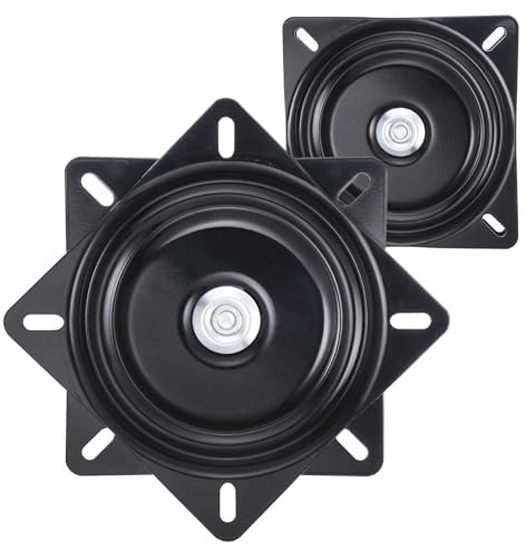 uxcell 2 Pack 7 Inch Bar Stool Swivel Plate Replacement, Ball Bearing Seat Swivel Base 300lbs Capacity for Bar Stool, Swivel Chair or Recliner, Black