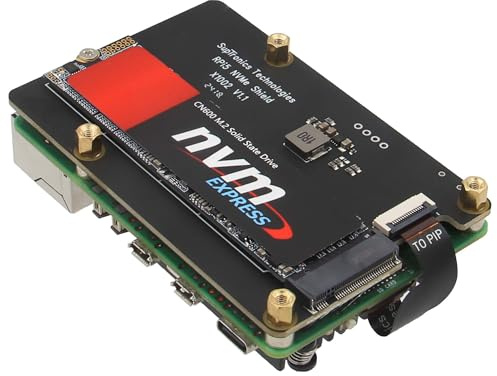 Geekworm X1002 PCIe to M.2 HAT NVMe SSD PIP Bottom Board for Raspberry Pi 5 | Support M.2 2230/2242/2260/2280 SSD