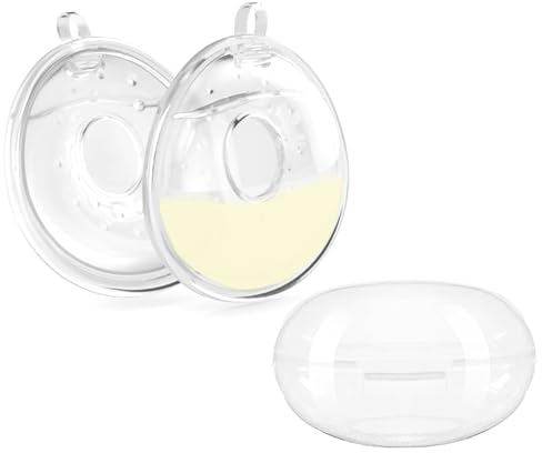 Coupelles Recueile Lait Maternel 100ml Coquille de Lait Maternel- 2 pieces en Silicone - Coquille d'Allaitement Avec Boite de Rangement