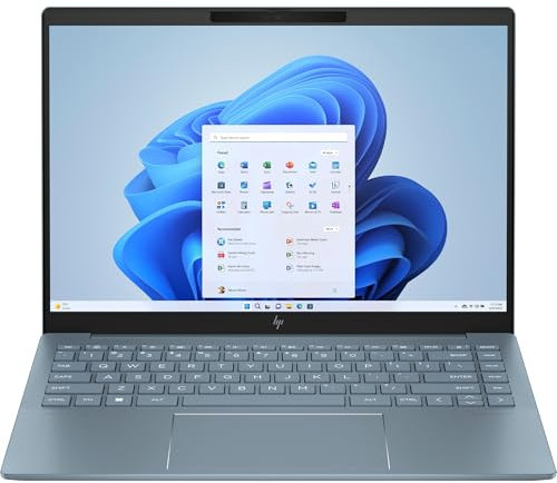 HP Pavilion Plus 14-ew1004sl Notebook, Intel Core Ultra 5-125H, Intel Evo Edition, AI, RAM 16 GB, 512 GB SSD, Display 2K IPS 300 Nits 120 Hz, Wi-Fi 6E, Webcam 5MP, Windows 11, Azzurro, Sky Blue