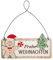 Logbuch-Verlag Frohe Weihnachten Holzschild braun rot Türschild aus Holz Lebkuchenmann Weihnachtsdekoration 12 cm