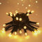 SALCAR Cadena de luces LED para exteriores, batería de 2 m, 20 LED, luces de árbol de Navidad para exteriores, impermeable, para interiores y exteriores, árbol de Navidad, jardín, fiestas, blanco