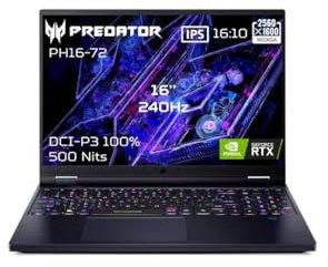 ACER Portable Predator Helios 18 PH18-72-96SE Intel Core i9-14900HX 32GB DDRS5 1ToSSD NVIDIA GeForce RTX4080 18'' WQXGA IPS 240Hz (Mate) NO OS