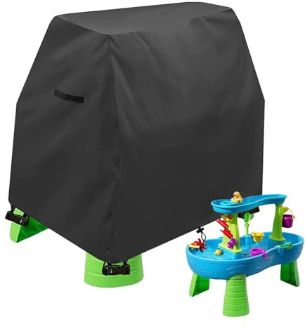 Sand- und Wassertisch für Kinder, robuster 420D- -Aktivitätstisch, Sandkasten mit sensorischem Tisch, Strandspielzeug für Kinder, Sandtisch, Schwarz