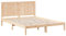 vidaXL Massivholzbett, Holzbett mit Kopfteil Lattenrost, Doppelbett für Schlafzimmer, Bett Bettgestell, Modern, 160x220cm Massivholz Kiefer