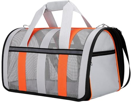 Intelligente faltbare Haustiertasche – tragbare faltbare Hundetasche | Reise-Transporttasche mit mehreren Netzpaneelen, faltbarer Haustier-Rucksack zum Fliegen