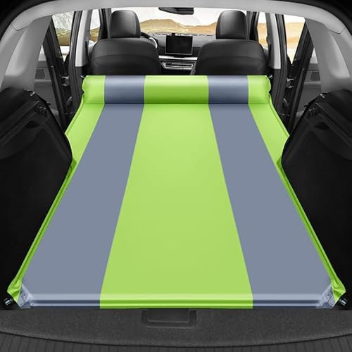 CAOXINZI Luftmatratze Auto Aufblasbare Matratze für VW Touran 5seats 2016-2023, Auto Luftmatratzen Aufblasbaren Autobett Kofferraum Luftbett Schlafmatratze Camping Zubehör,A-Green