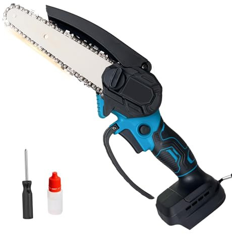 6 Zoll Mini Akku Kettensäge,Ersatz für Makita 18V Akku BL1830,18V Akku Einhand Kettensäge,für Gartenscheren Baum Holz (Ohne Akku)