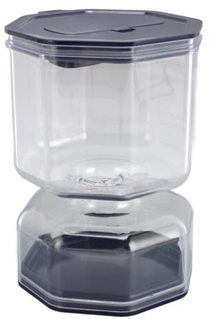 BRILVERDE Pickle and Olive Hourglass Jar Plastic Leakage Proof Pickle and Olive Hourglass Jar Glass Pickle Jar with Strainer Flip Pickle Container Hourglass Pickle Separator Jar Kitchen